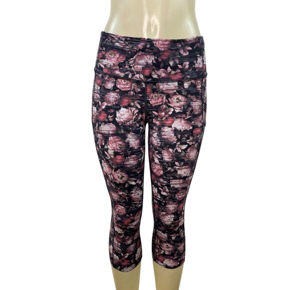 Lululemon Womens Floral Print High-Rise Crop Leggings Size 8 - Picture 1 of 6